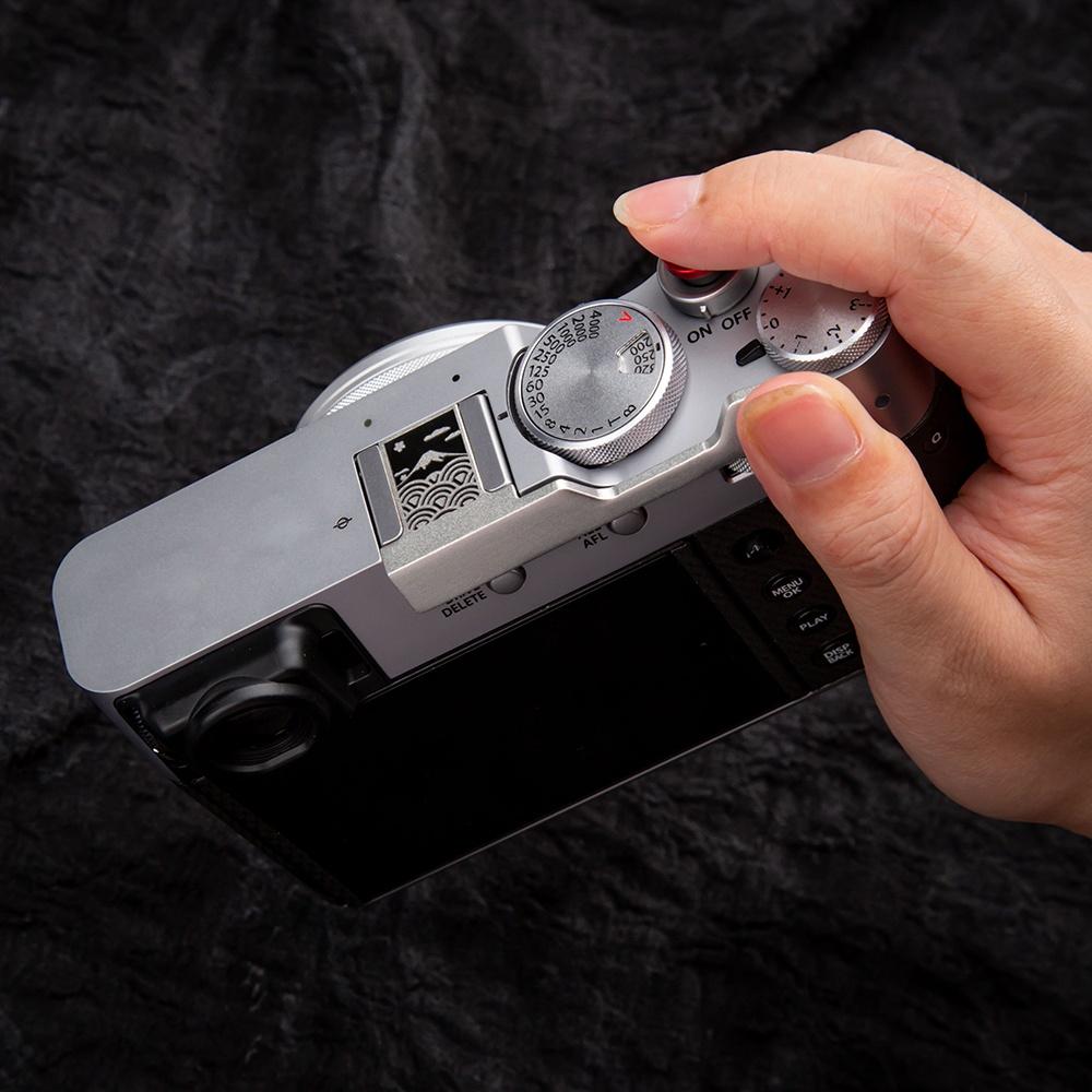 X100V Enhance The Grip Camera Accessories for FUJIFILM X100V X100VI Thumb Grip X100VI Metal Thumb Grip with Hot Shoe Cover