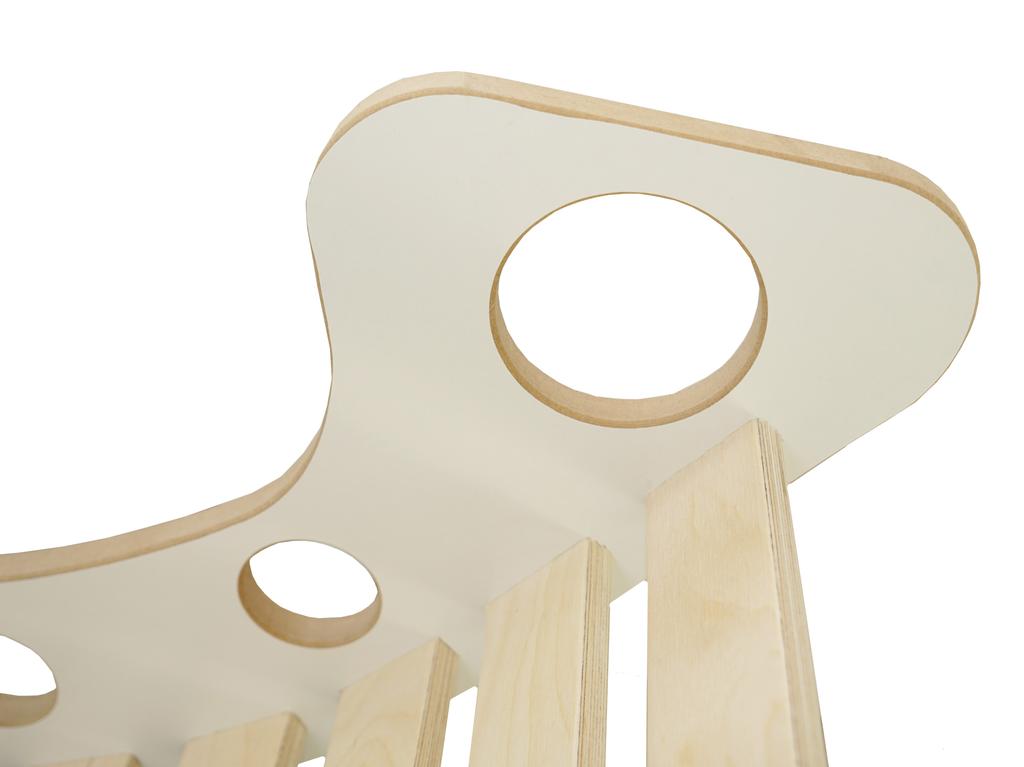 Wooden Montessori Rocker For Children With Cushion, Foldable, Solid, Polish