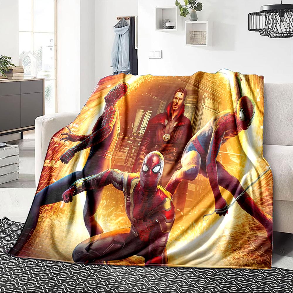 Spiderman Spiderverse Blanket Soft Throw Blanket For Home Bedroom Bed Sofa Travel Office Solid Christmas Blanket