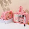 Travel PVC Transparent Makeup Bag Toiletry Storage Bag Swimming Beach Large Capacity Wash Bag Waterproof Portable Cosmetic Pouch