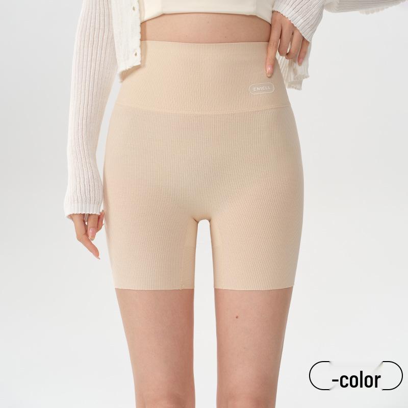 

High-Waisted Ribbed Seamless Women s Slimming Safety Shorts - Summer Style L (for 116-130 lbs)