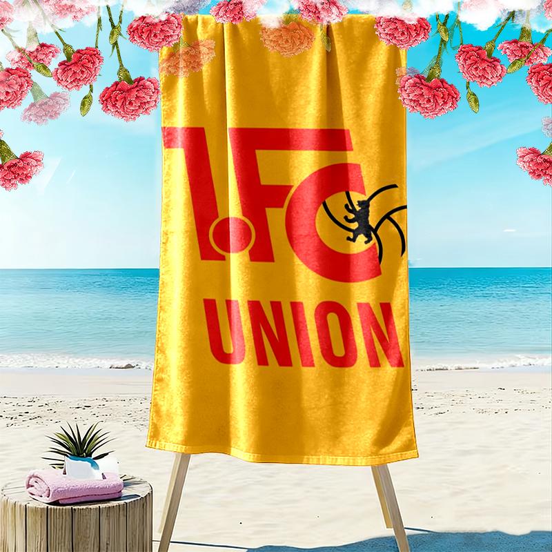 1. FC Union Berlin Strandtuch, Großes Weiches Schnelltrocknendes Handtuch für Strand Camping Schwimmen