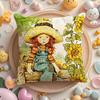 Art Sarah Kay Swing Girl Cushion Cover Short Plush Double-Sided Printing Home Machine Washable In Warm Winter Pillow Case