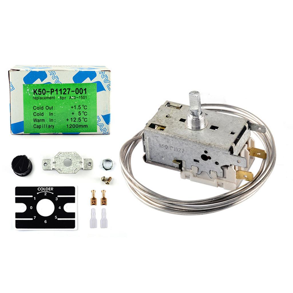 K50 Refrigerator Thermostat Adjustable Temperature Control (3 20 Degrees Celsius) Compatible with Various Brands & For Models