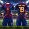 2026 Chándal Infantil Camiseta de Fútbol Yamal #19 Estampada Camiseta+Pantalones Cortos Conjuntos Traje para Fans de España Ropa Deportiva Niños/Adultos Conjuntos de 2 Piezas