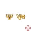 Effie Queen 925 Sterling Silver Cute Insect Bee Stud Earrings Cubic Zircon Animal Bee CZ Earring Wedding Party Jewelry APE155