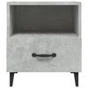 Table de chevet - Maison Exclusive - Gris béton - Bois d'ingénierie - 1 tiroir &amp; 1 étagère