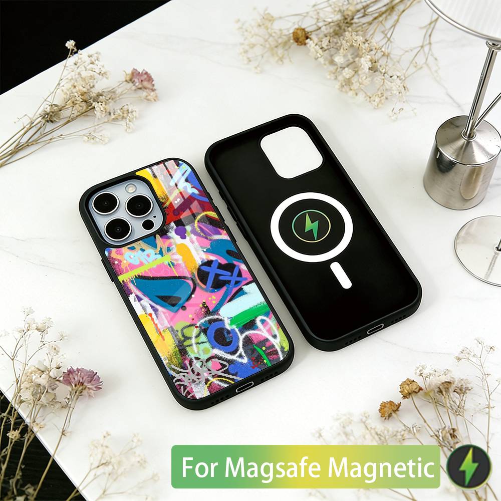 

Cool Thing G-Graffiti A-Art Phone Case For iPhone17,16,15,14,13,12,11 Plus,Pro Magnetic with Magsafe Wireless Charging iPhone17Air