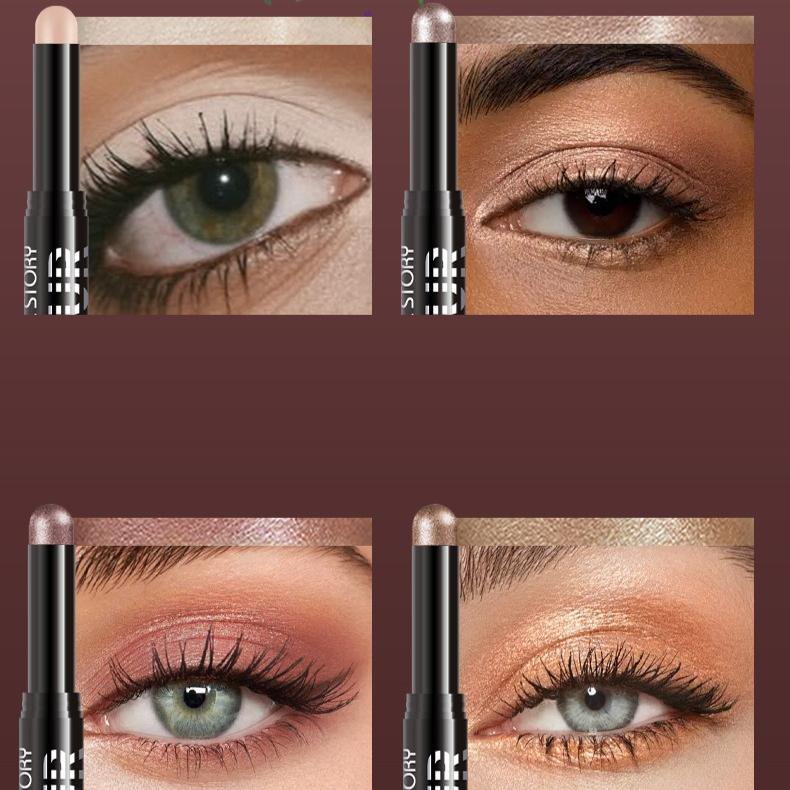 Bâtonnet Ombre à Paupières Pailleté Stylo Liner Vers de Soie Nacré Highlighter Imperméable Paillettes Ombre à Paupières Mate Longue Tenue Maquillage Yeux Cosmétiques