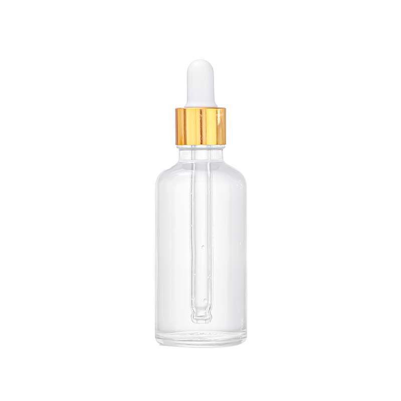 Erhältlich: 50ml klare Glasflasche für ätherische Öle, 30ml Probenflasche, Gummipipettenflasche für Seren und Kosmetika.