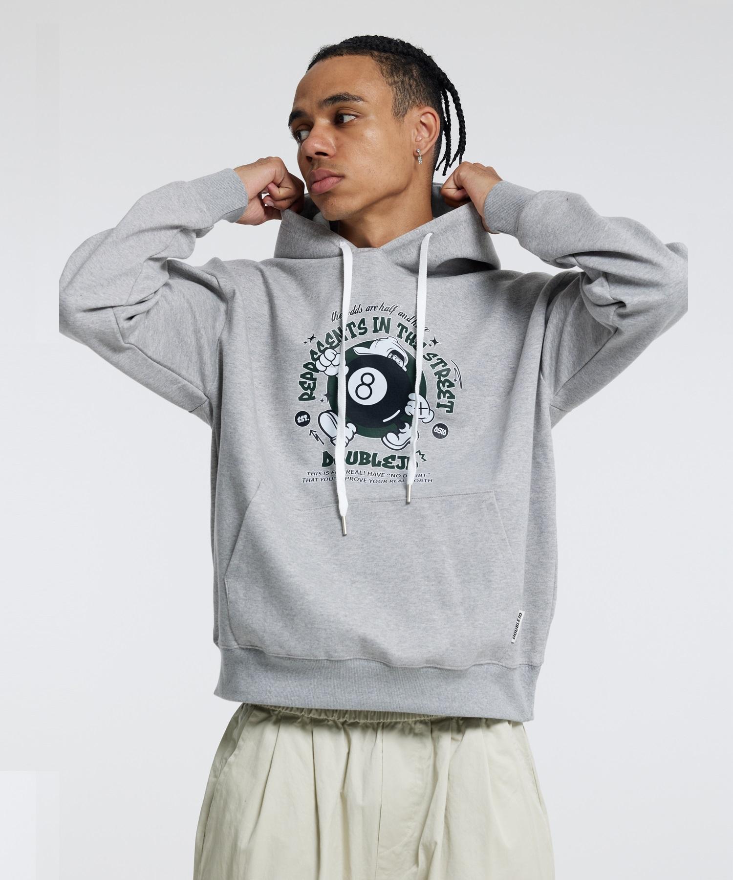 Double Jd 8-Ball Hoodie (Gray) M