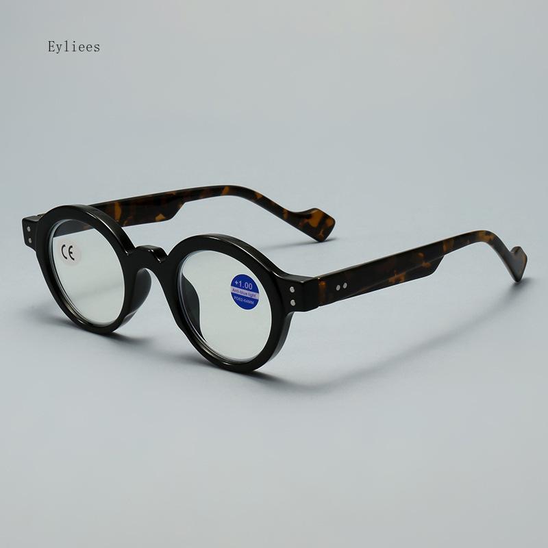Retro Round Frame Reading Glasses Men Women Anti Blue Light Trends Eyeglasses Fashion High Definition Far Sight Eyewear +1.0+4.0