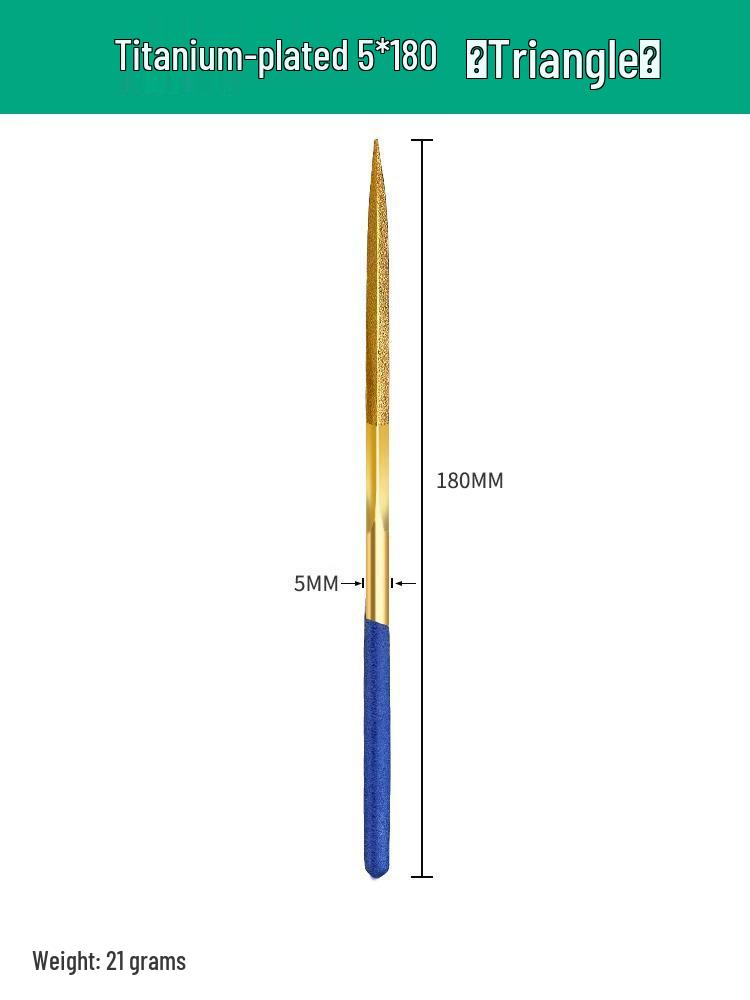 Diamantfeilen mit Titanbeschichtung, Legierungsraspel-Set für Metall- & Jadeschleifen