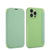 Flip Leather Liquid Silicone Case For APPLE Iphone 12 13 14 11 Pro Max X XR XS Max 14 Plus Solid Color Lens Protection Card Book Cover