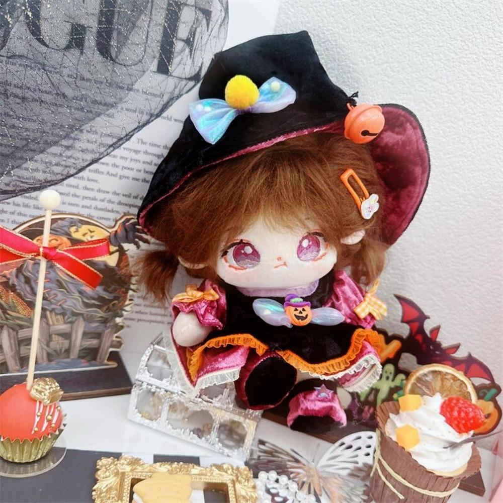 Bow Cotton Doll Witch Clothes Set Dress Up Plush Dolls Clothes  20cm Cotton Doll
