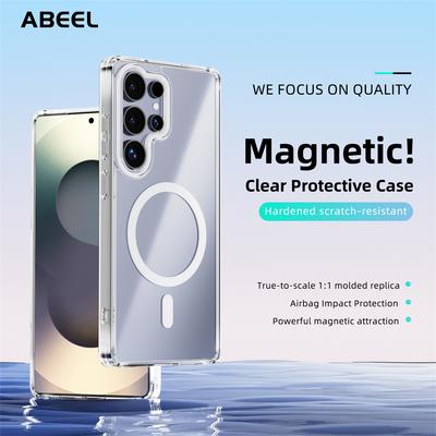 Für Magsafe Magnetische Handyhülle für Samsung Galaxy S25 Edge S25 Ultra S25 Plus A07 A17 Stoßfest Transparent Hartschale Weich