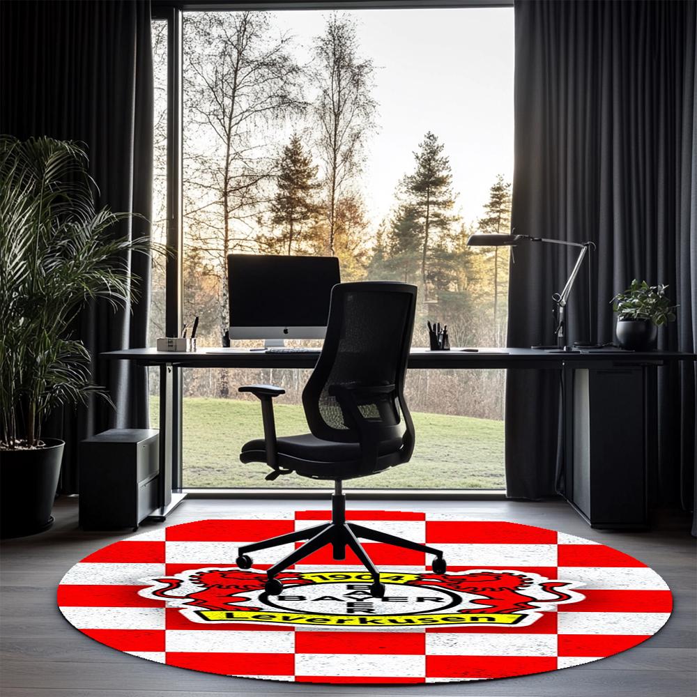 Bayer Leverkusen Printed Round Rug Carpet Chair Rug Area Rug Entryway Doormats,for Office Chair Living Room Bedroom Kitchen Room.