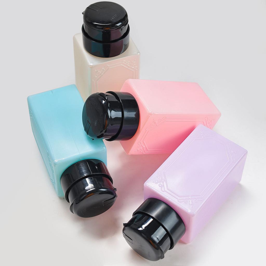 Quick Press Liquid Dispensers For Nail Salons For Toner And Makeup Remover Pump Dispensing Bottle