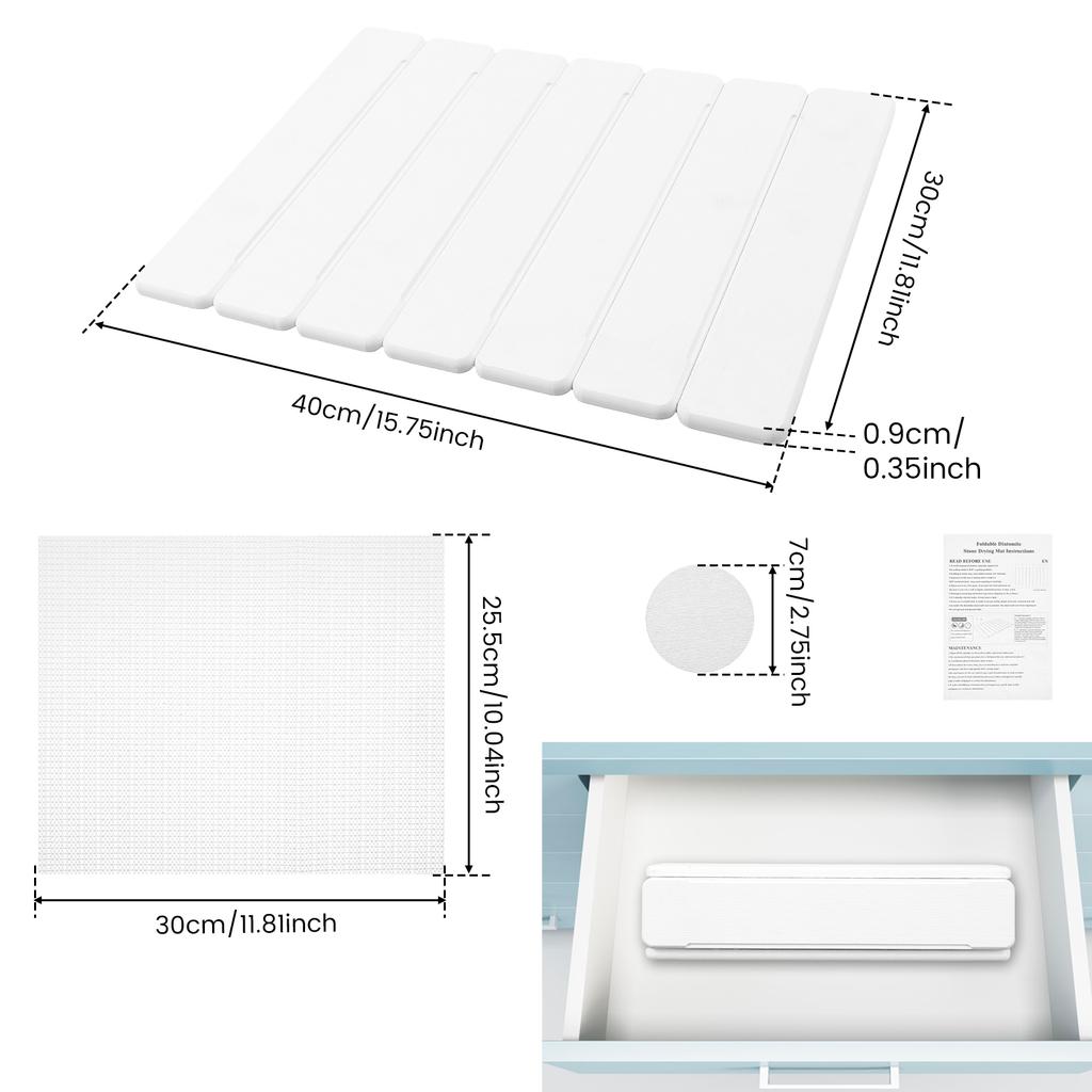 Kitchen Drying Mat Foldable Stone Dish Absorbent Drying Mat Nonslip Drying Pad Coffee Dish Drainer Mat Stone Kitchen Accessories