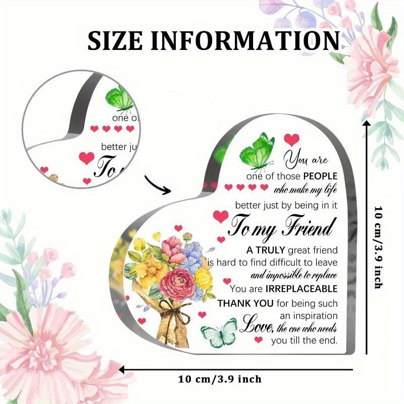 Heartfelt Contemporary Plaque - Versatile Keepsake Gift for Friends & Women