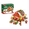 Customizable 24-Style Christmas Building Block Set: Santa Claus & Gingerbread Man Ornament