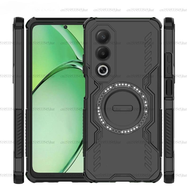 Shockproof Armor Case For Oppo K12x Magnetic Adsorption Wireless Charge Back Cover For Oppo K12x Global Case For Oppo K12x Case