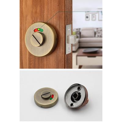 Stainless Steel Bathroom Door Lock Handle Knob with Red Green Color Indicator and Easy Installation for Restrooms