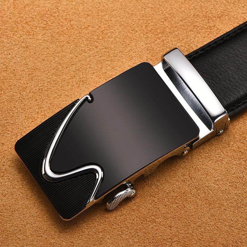 Men'S Automatic Buckle Belt True Two-Layer Cowhide Automatic Buckle High-End Men'S Pants Belt Business Source