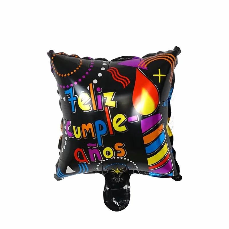 10Pcs Feliz Cumpleaños Día AIr Globos 10inch Colorful Mini Spanish Happy Birthday Foil Balloons Home Party Decorations Kids Gift