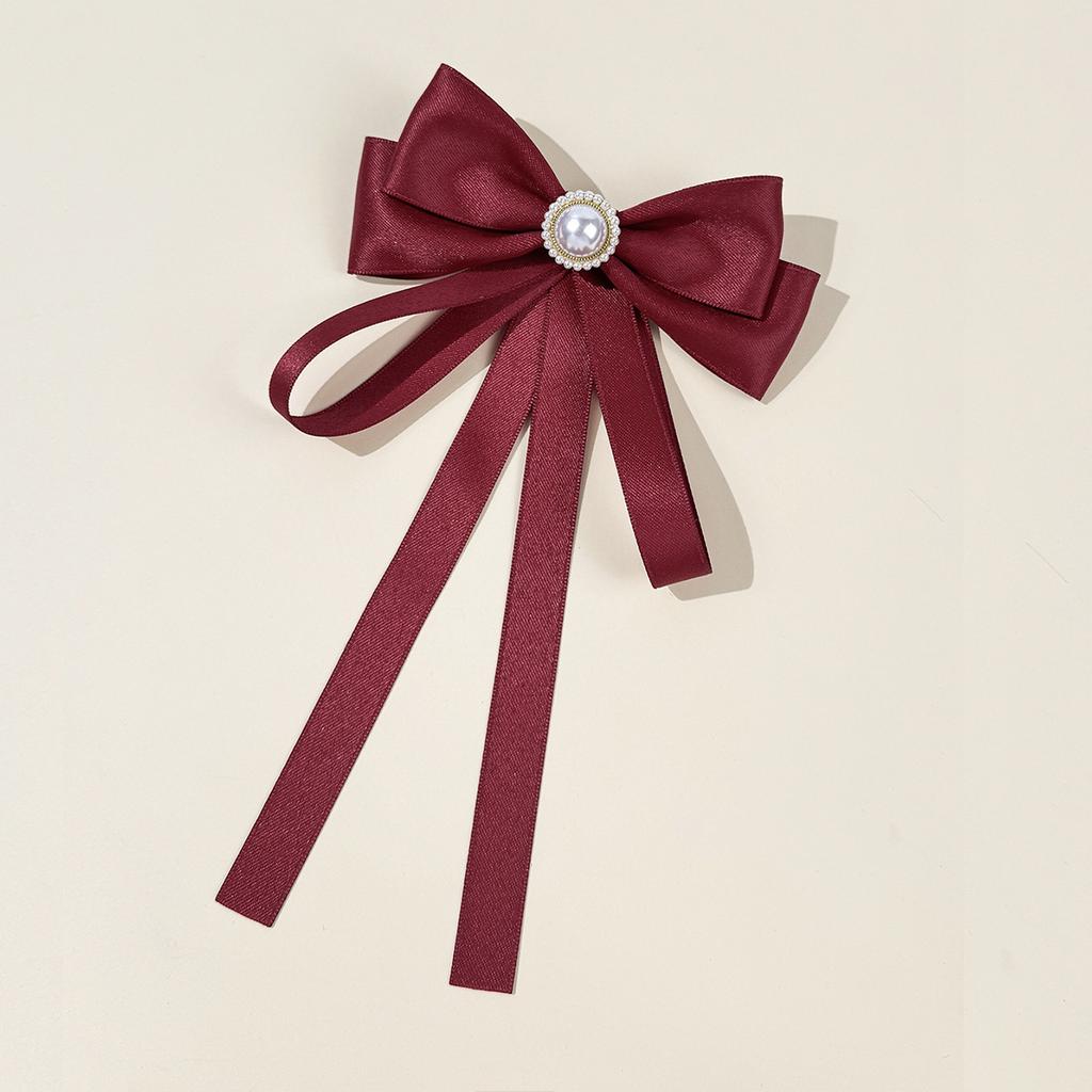 Modna kokardka na kołnierzyk dla kobiet Czarna/Biała/Czerwona wstążka Kokardka Broszka Ozdoby do ubrań