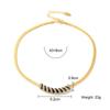 Choker Chain Embedded Stripe Necklace Geometric Style Vintage Necklace  Women Girls