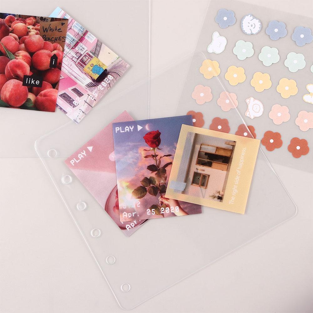 School Supplies Stationery A7 Notebook Card Book Planner Binder Notebook Glitter Journals Square Loose Leaf Photo Collect Book