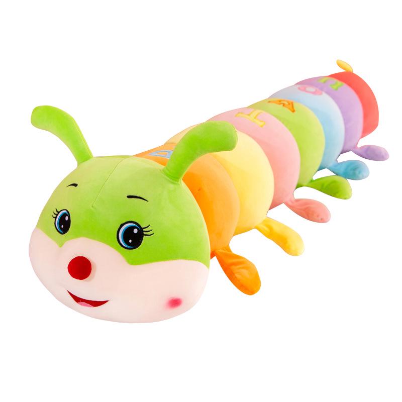 Colorful Caterpillar Plush Toy - Large Sleeping Pillow for Girls