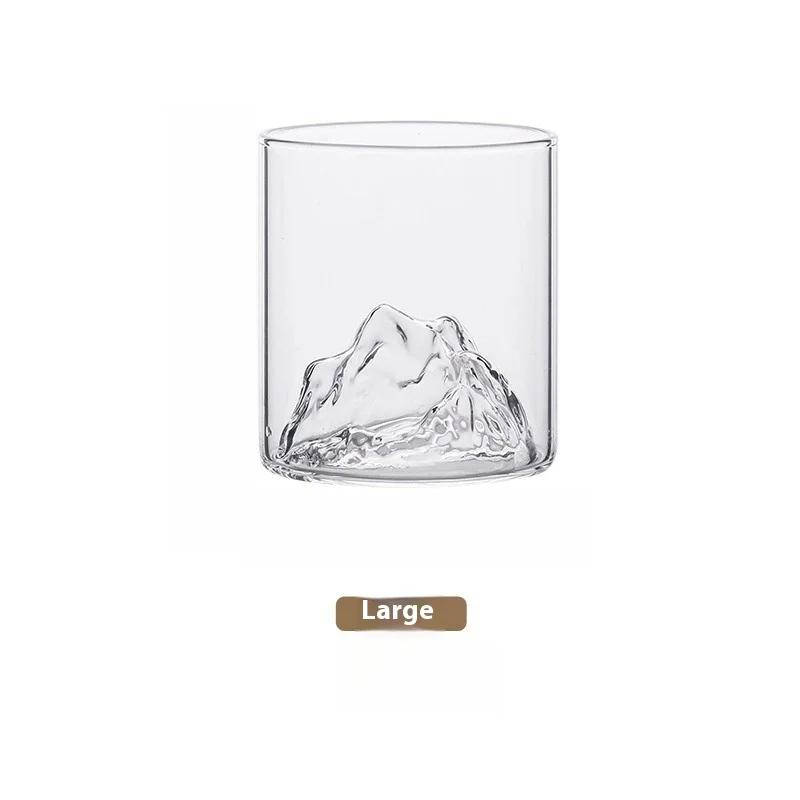 Whiskey Glass 5Oz Mountain Crystal Glass 180/300ml  Round Transparent Crystal Glass Suitable for Drinking WhiskeyCognacCocktail