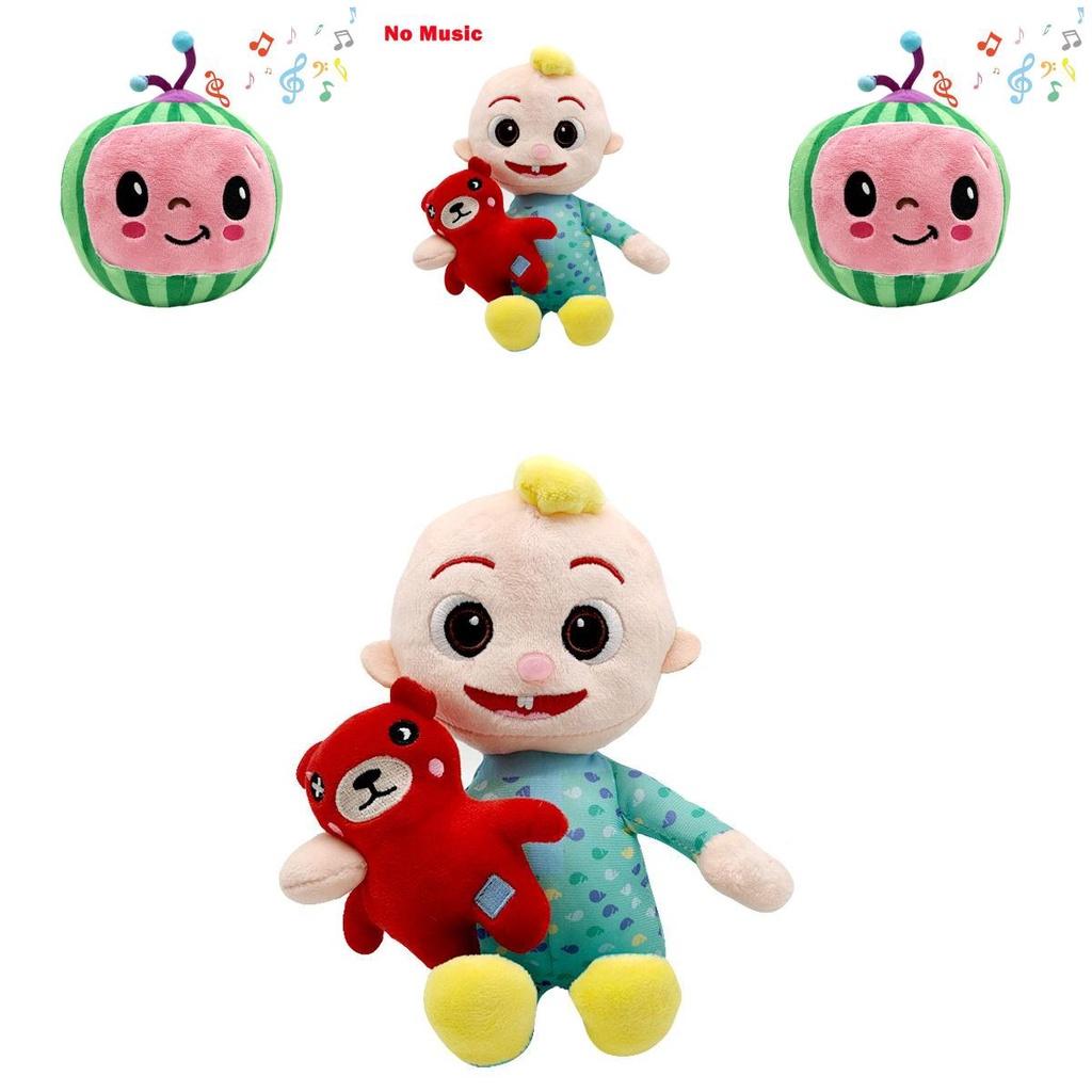Kawaii Music Doll Cocomelon Watermelon Plush Toy With Melodic Songs And Soft Texture For Kids