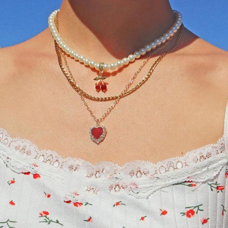 YWZIXLN Trend Elegant Jewelry Wedding Big Pearl Necklace For Women White Imitation Pearl Choker Necklace N0179
