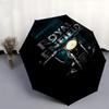 Motorcycle Themed Automatic Opening and Closing Umbrella, Brightly Colored 8-rib Portable Umbrella, Suitable for Men and Women, A Perfect Gi