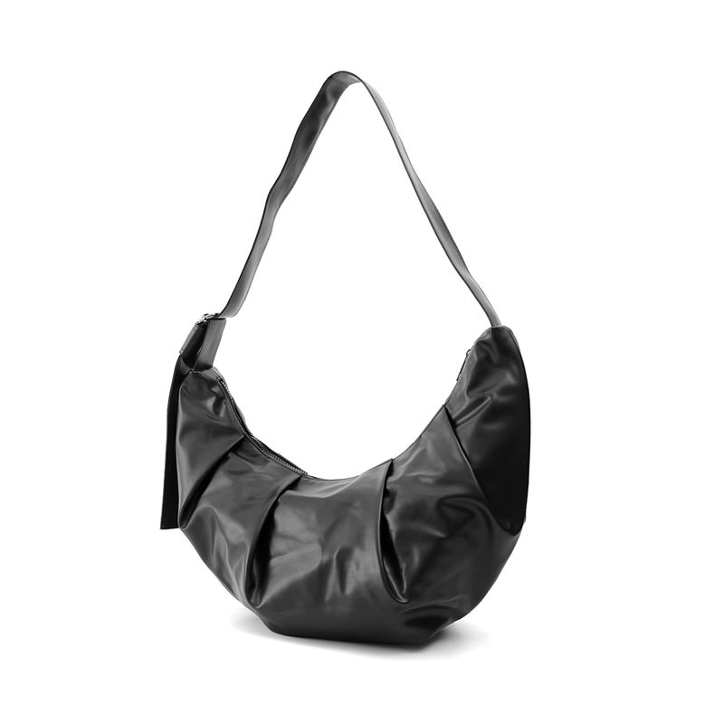 

Shang Chang SC Оригинальный нишевый дизайн Сумка-мессенджер Японская мода Простая наплечная сумка Большая вместимость Сумка-пельмень Можно похвалить Круассан LI Black