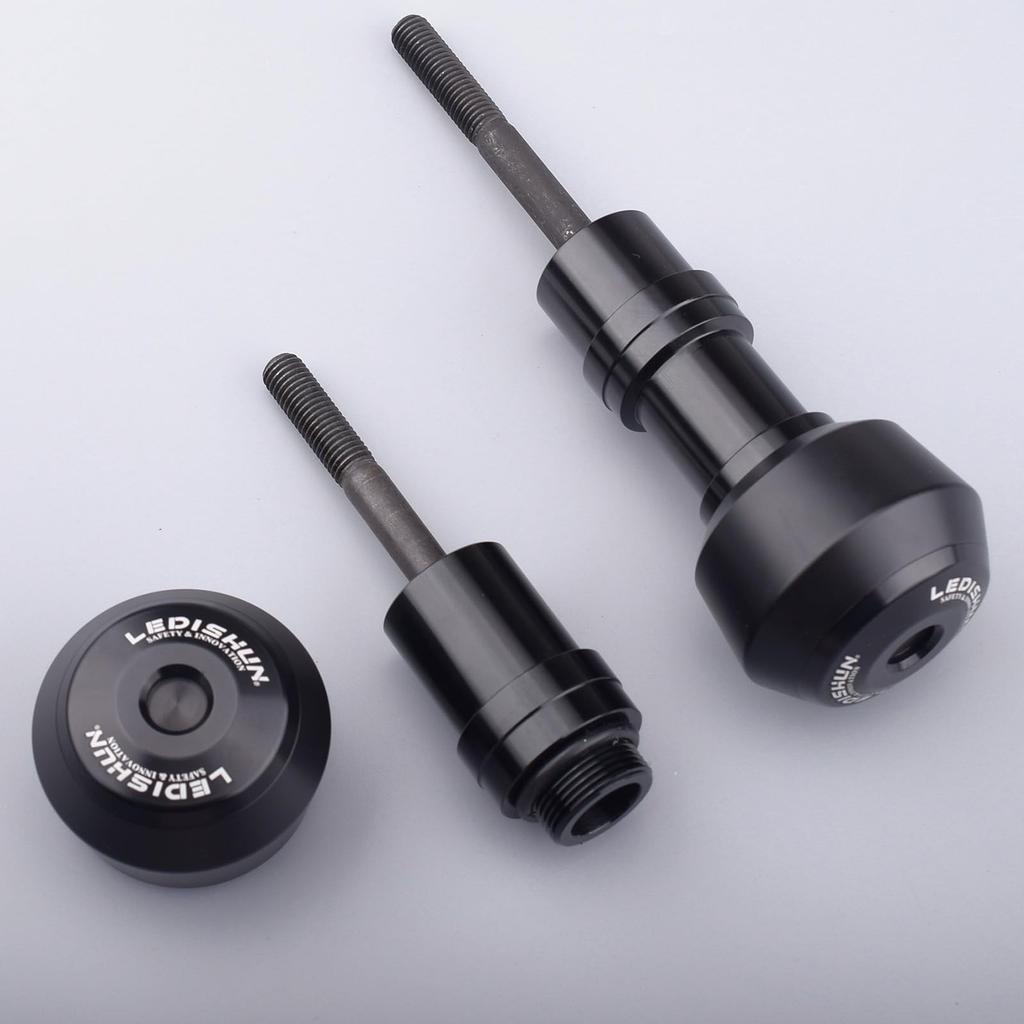 LEDISHUN Motorcycle Frame Slider / Engine Slider Fits Kawasaki ZX-25R/SE ZX-4R/SE ZX-4RR All Years (Black)