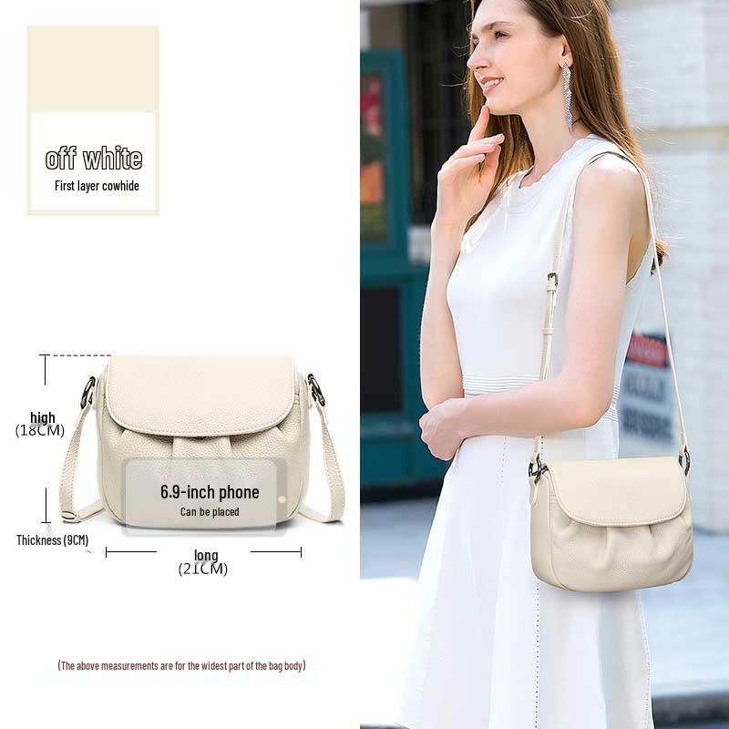Women's 2026 Fashion Pleated Leather Crossbody Bag - Mini Anti-theft Square Shoulder Bag
