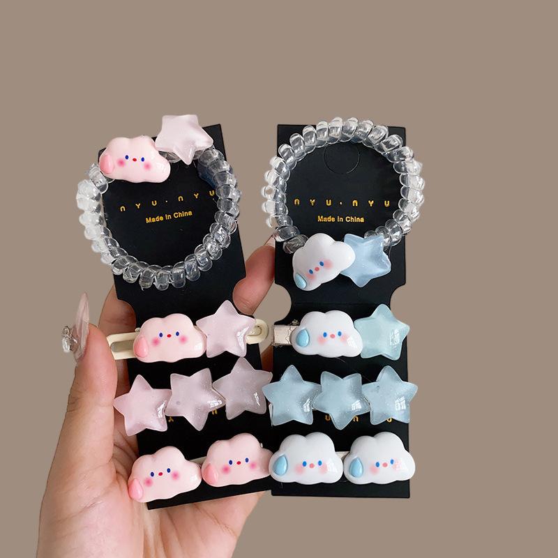 9 sztuk/zestaw słodka gwiazda kreskówki spinki do włosów gumka moda boczna spinka do włosów zacisk Barrettes nakrycia głowy dziewczyny akcesoria do włosów prezent dla dzieci