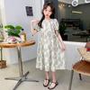 Girls' Summer Sweet Bubble Sleeves Floral Princess Dress