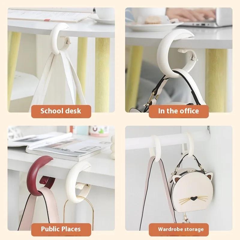 Table Side Hook Hook Movable Hook Up Student Hang The Schoolbag Hook No Punching Desk Desk Side Portable Hook