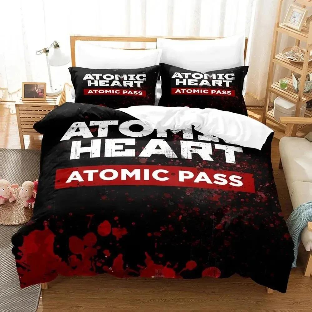 Game Atomic Heart Bedding Set Duvet Cover Bed Set Quilt Cover Pillowcase Comforter King Queen Size Boys Adult Bedding Set