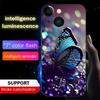 Vivid Butterfly Close-Up Sound Control LED Glowing Case – Luminous Cover for IPhone Samsung