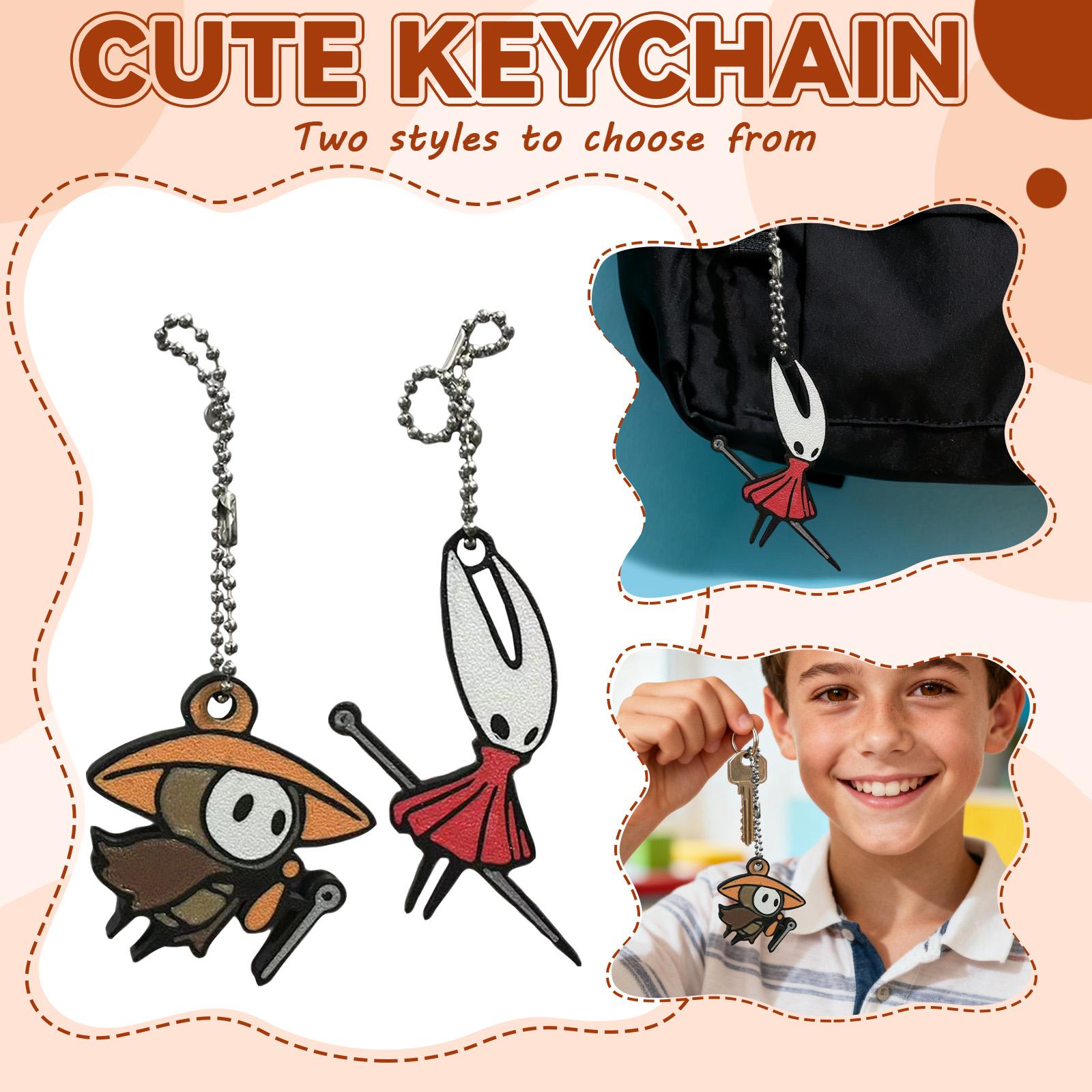 

Cute Cartoon - Themed Keychain With Metal Chain – Adorable Accessory For Keys & Bags, Ideal Gift For Friends, Family, Or Collectors One Size белый