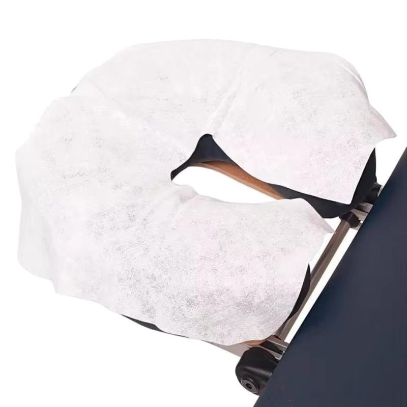 100Pcs Disposable Non-Woven Headrest Pillow Paper Beauty Salon Bed Table Cover Massage Face Cradle Head Rest Pads Covers