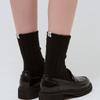 DEPOUND Cashmere Blend Ribbed Socks - Black