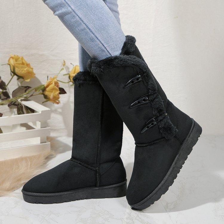Schneestiefel Wade Damenstiefel Wolle Damen Warme Schuhe Winter