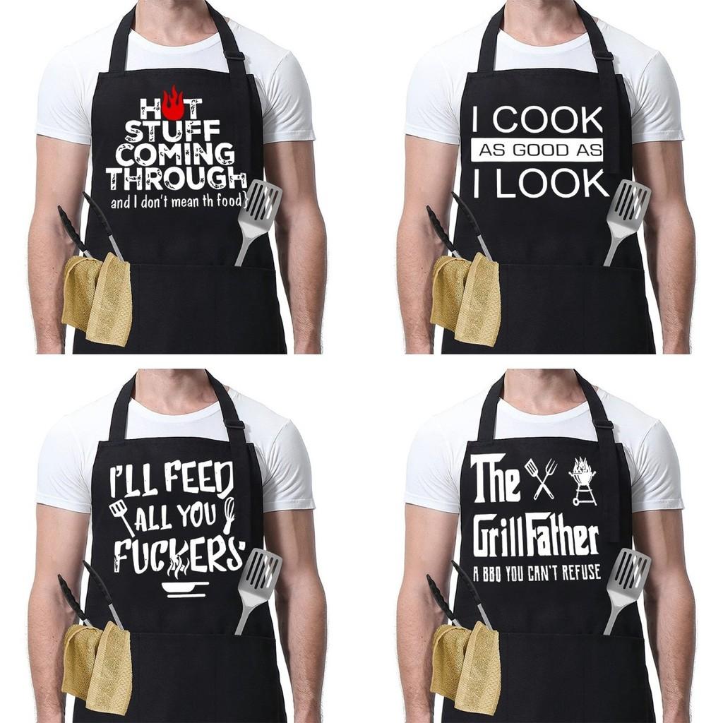 Aprons Pockets Cooking Home Kitchen Adjustable Grilling Cooking Chef Barbecue